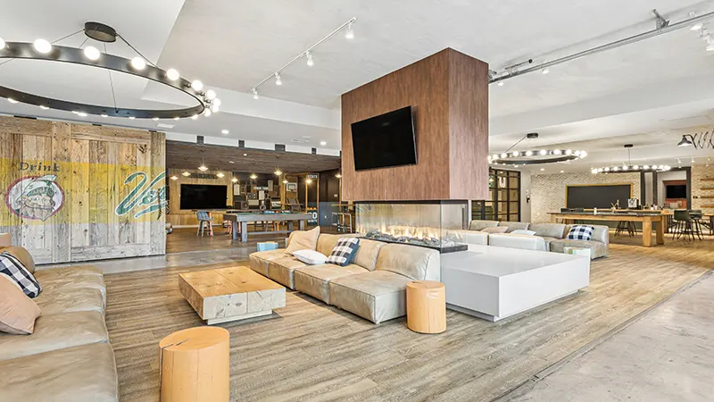 Quiet resident study library and private study rooms designed for MSU students at Landmark on Grand River